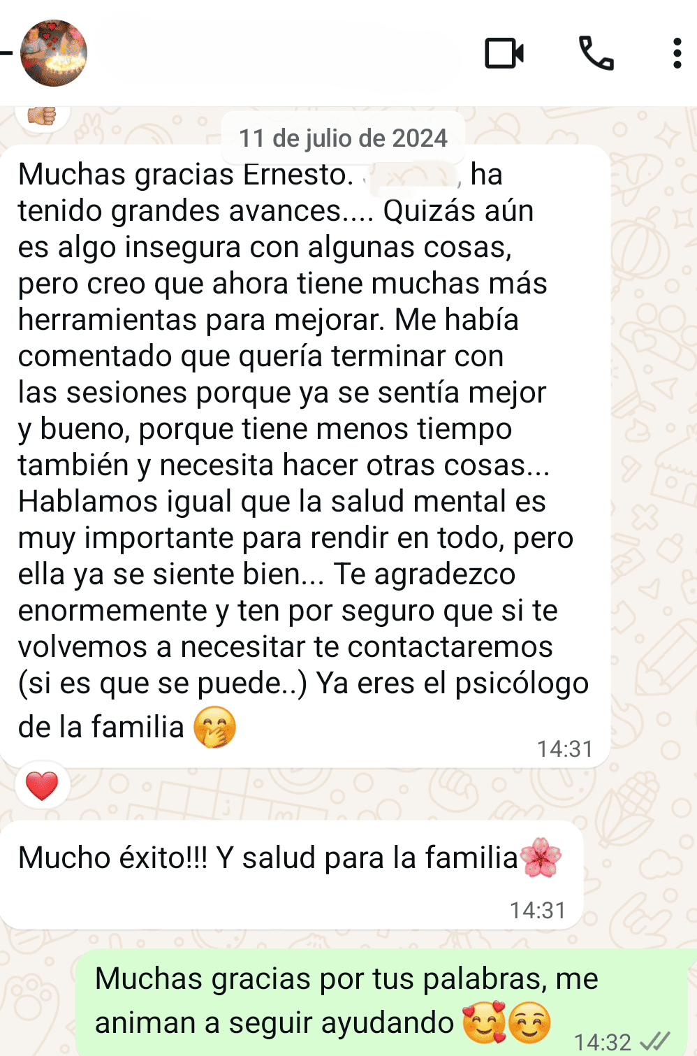 Testimonio Paciente 1